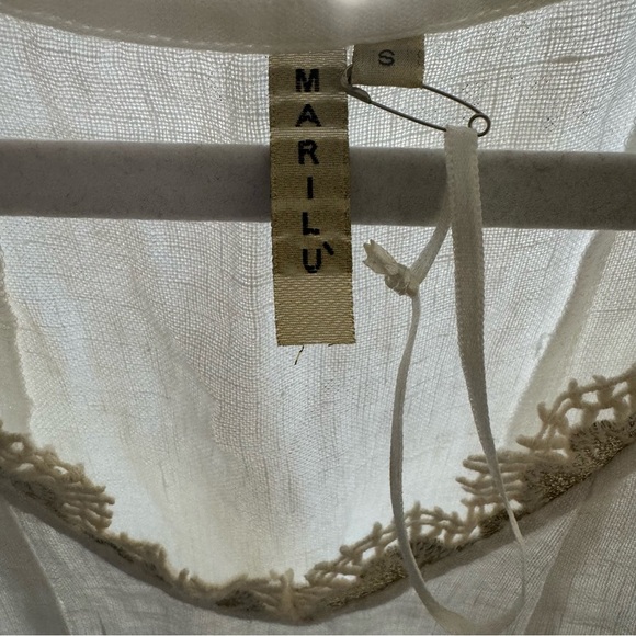 MARILU (Made In India) Cotton Linen Blend Boho Maxi dress Size S - Picture 7 of 7